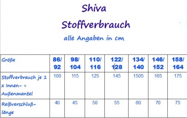 Ebook Schnittmuster Übergangsmantel Mantel Shiva Gr. 86/92-158/164
